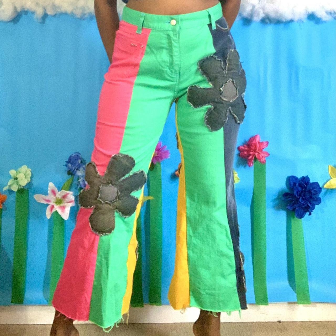 Flower Power Denim Pants